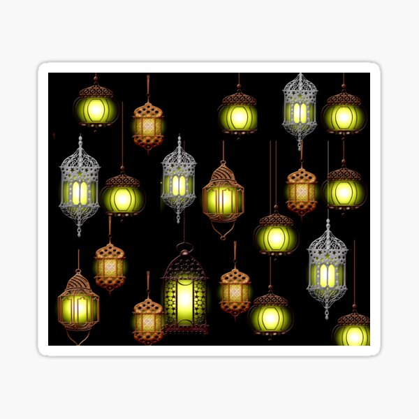 Love wish lanterns Sticker