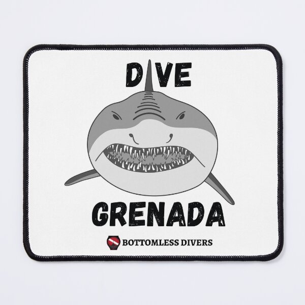 Item preview, Dive Grenada Smiling Great White Shark designed and sold by BottomlessDiver.