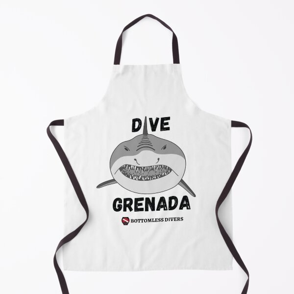 Item preview, Dive Grenada Smiling Great White Shark designed and sold by BottomlessDiver.
