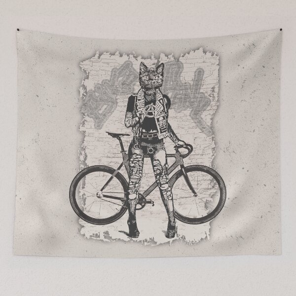 Item preview, Bike Punk Cat designed and sold by tabemisa.