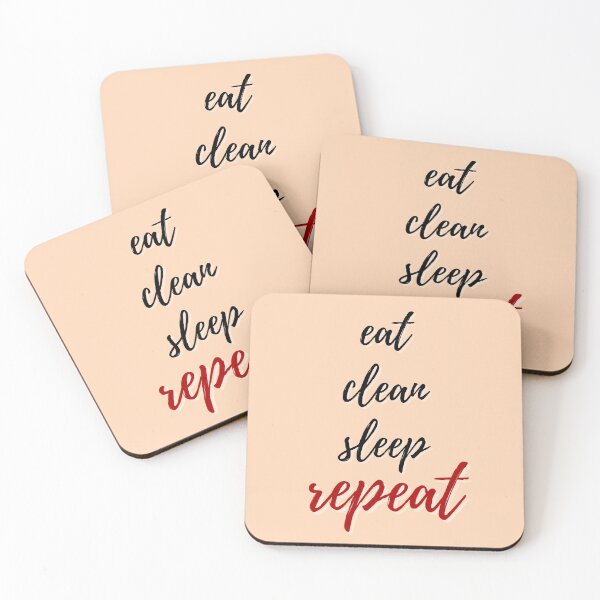 Item preview, Eat Clean Sleep Repeat Funny Cleaning Housekeeping Janitor designed and sold by SavvyCleaner.