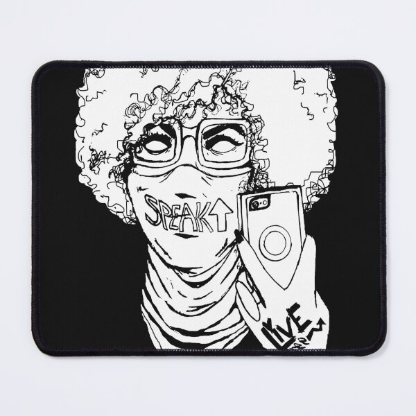 Item preview, Live Free/Speak Up Selfie (white) designed and sold by blackdragon4.