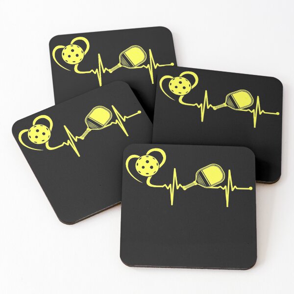 Artikelvorschau, Pickleball Paddel und Ball Heartbeat, Pickleball Lover entworfen und verkauft von Space Art.
