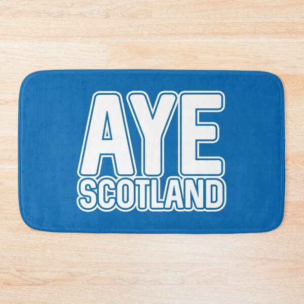 Item preview, AYE SCOTLAND, Scottish Independence White and Saltire Blue Layered Text Slogan designed and sold by MacPean.