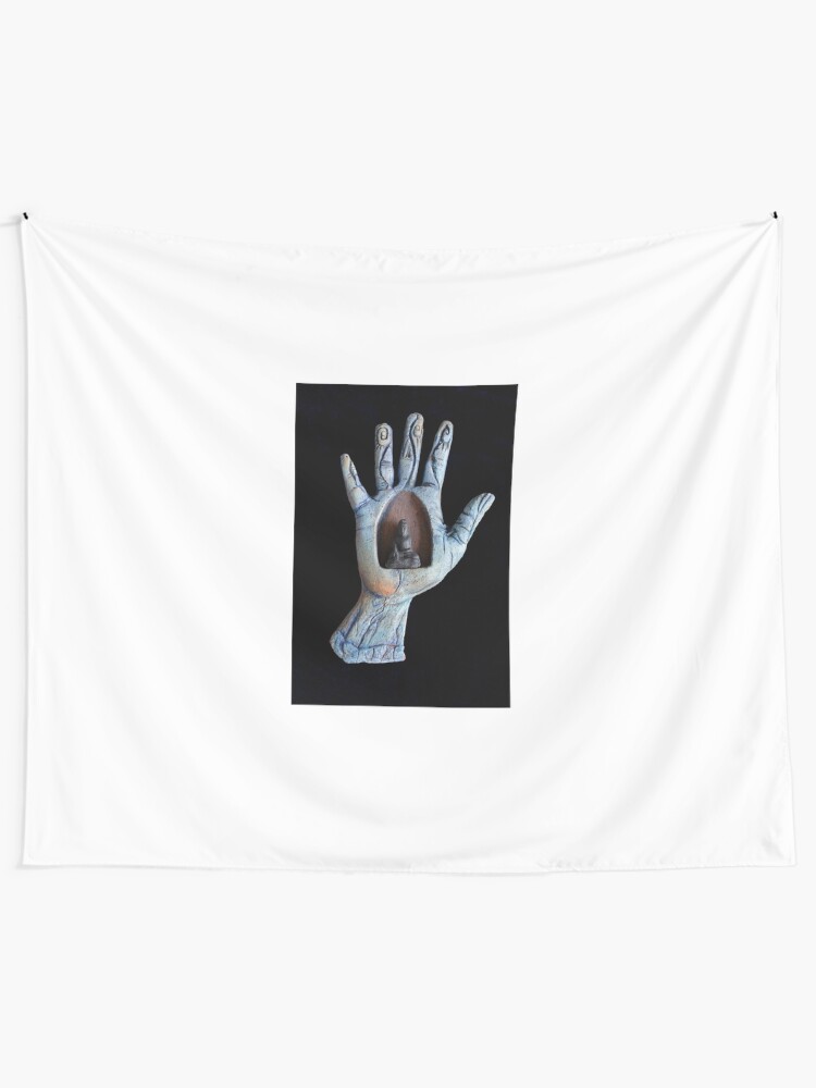 Alternate view of sitting quietly, wisdom unfolds Tapestry