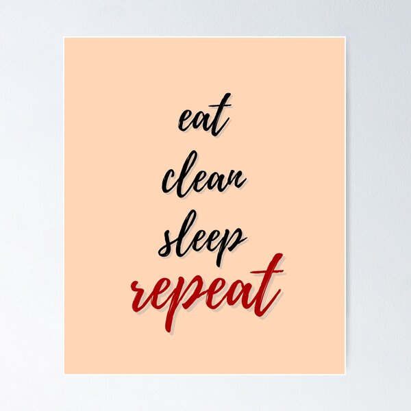 Item preview, Eat Clean Sleep Repeat Funny Cleaning Housekeeping Janitor designed and sold by SavvyCleaner.