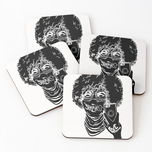 Item preview, Live Free/Speak Up Selfie (black) designed and sold by blackdragon4.