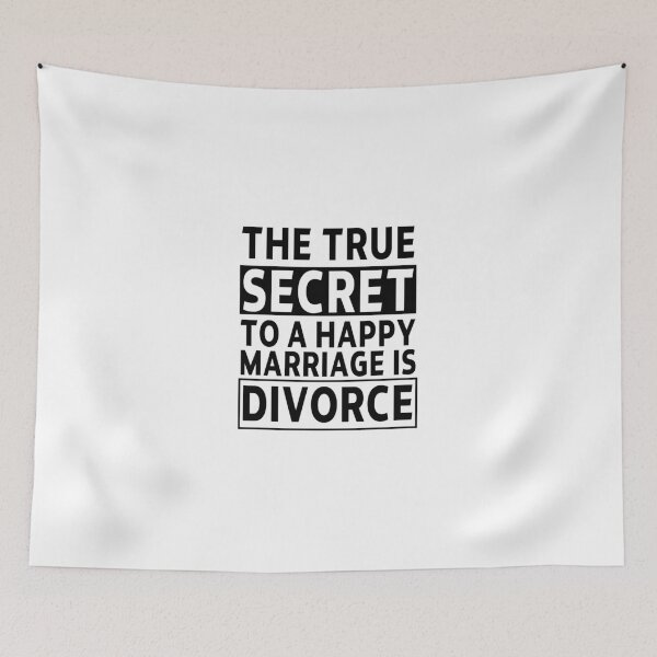Aperçu de l'œuvre le vrai secret d'un mariage heureux est le divorce, le cadeau de rupture, la fête de divorce Just Divorced AF, l'annonce de divorce, féministe créée et vendue par joygift369.