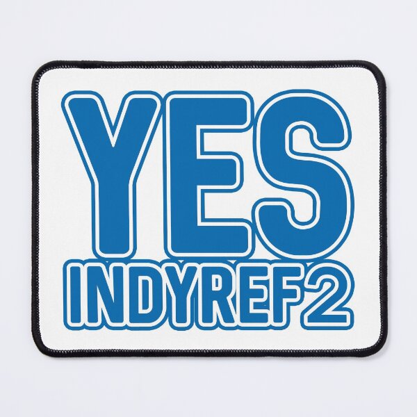 Item preview, YES INDYREF2, Scottish Independence Saltire Blue and White Layered Text Slogan designed and sold by MacPean.