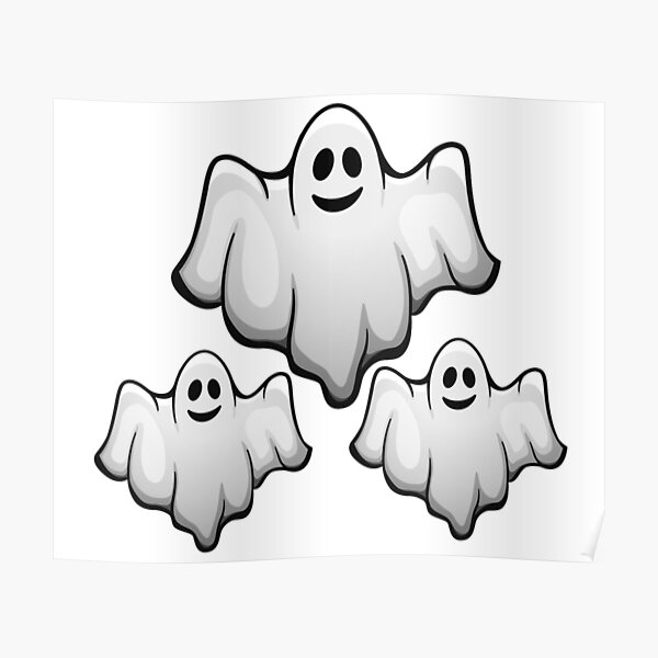 "cute Ghost cartoon Art" Poster for Sale by PremiumCart Redbubble