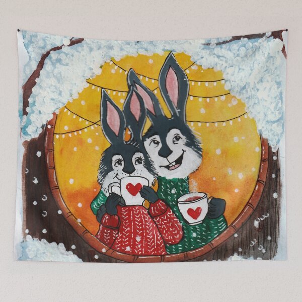 Item preview, Bunny Couple designed and sold by LataArtStudio.
