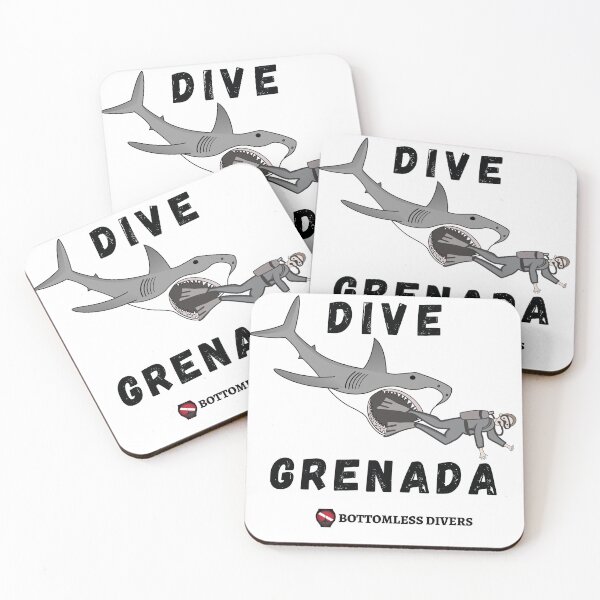 Item preview, Great White Shark Attacking Grenada Scuba Diver designed and sold by BottomlessDiver.
