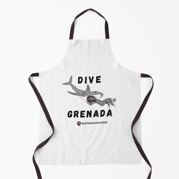 Item preview, Great White Shark Attacking Grenada Scuba Diver designed and sold by BottomlessDiver.