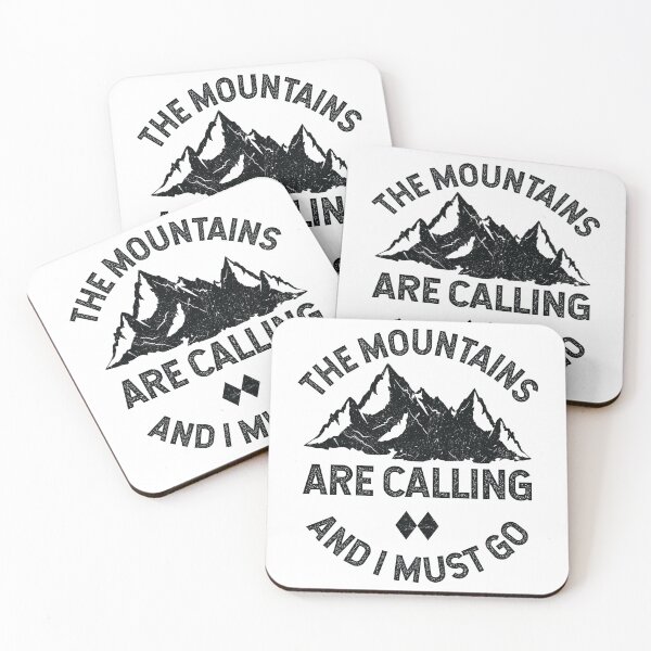 Item preview, The Mountains Are Calling And I Must Go Skier Ski Skiing (black) designed and sold by dass-art.