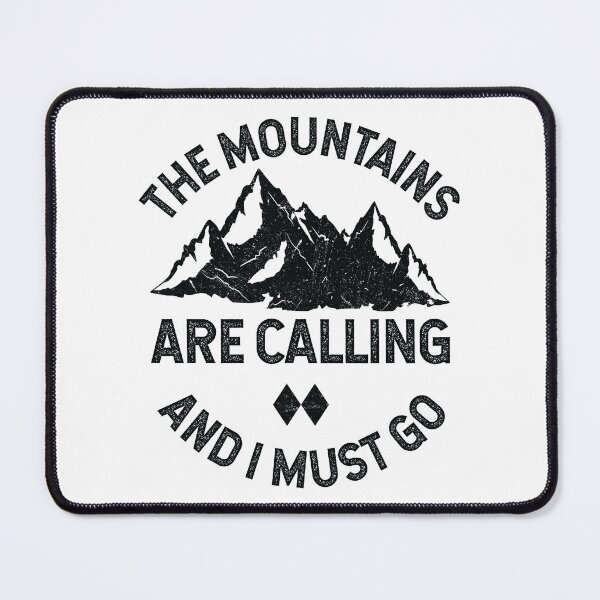 Item preview, The Mountains Are Calling And I Must Go Skier Ski Skiing (black) designed and sold by dass-art.