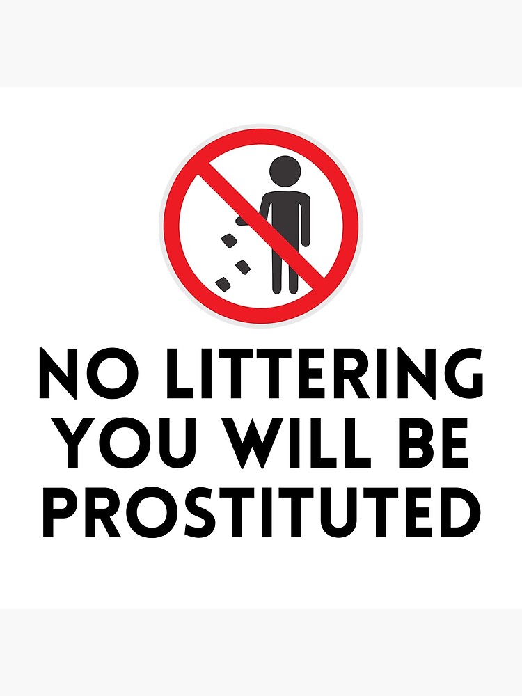 Bad Translation No Littering You Will Be Prostituted Premium Matte