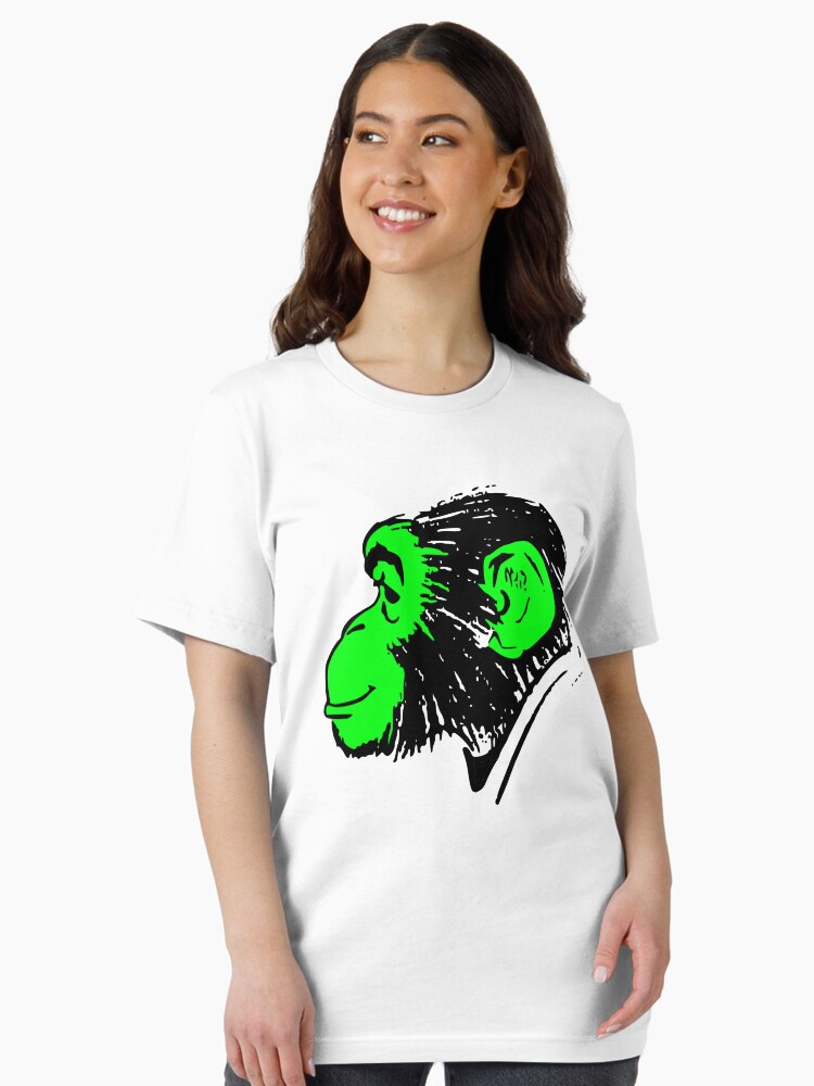 Thumbnail 2 of 7, Essential T-Shirt, Vintage Silhouette Cartoon Monkey with the Neon Face designed and sold by mike-gray.