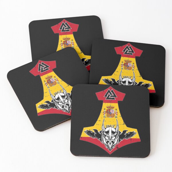 Item preview, Viking Spain Flag Mjölnir Mythology God Thor Viking designed and sold by Dog-T-Shirts.