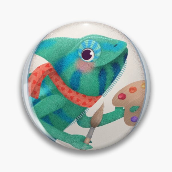 Item preview,  Funny framed Chameleon, whimsical and cute designed and sold by ellastella.