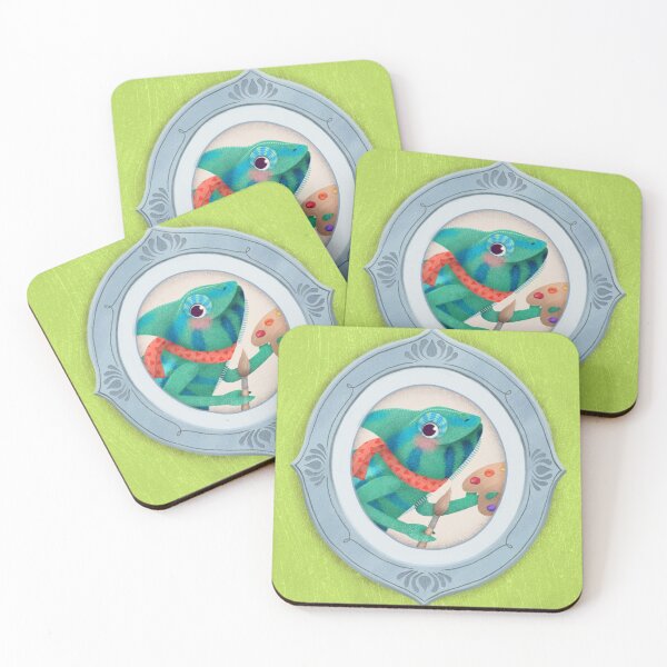Item preview,  Funny framed Chameleon, whimsical and cute designed and sold by ellastella.