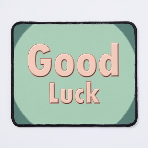 Item preview, good luck text designed and sold by hutofdesigns.
