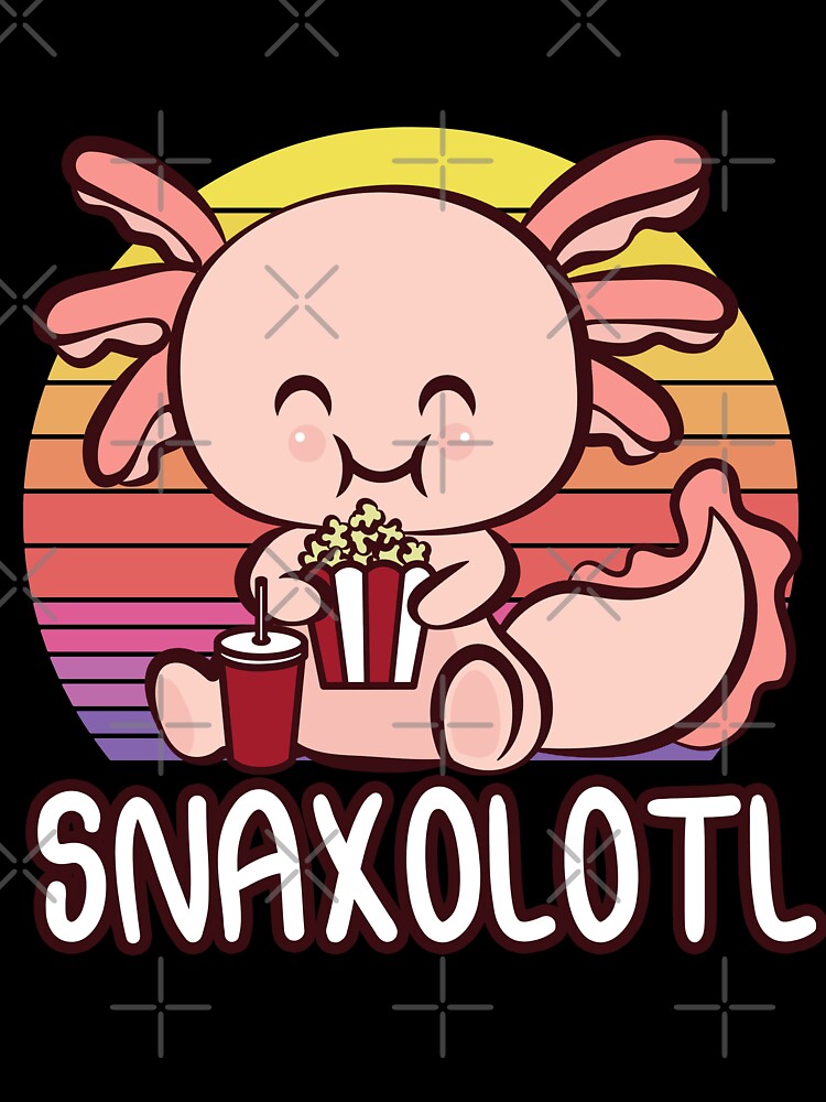 Cute & Funny Snaxolotl Adorable Snacking Axolotl' Two-Tone Mug