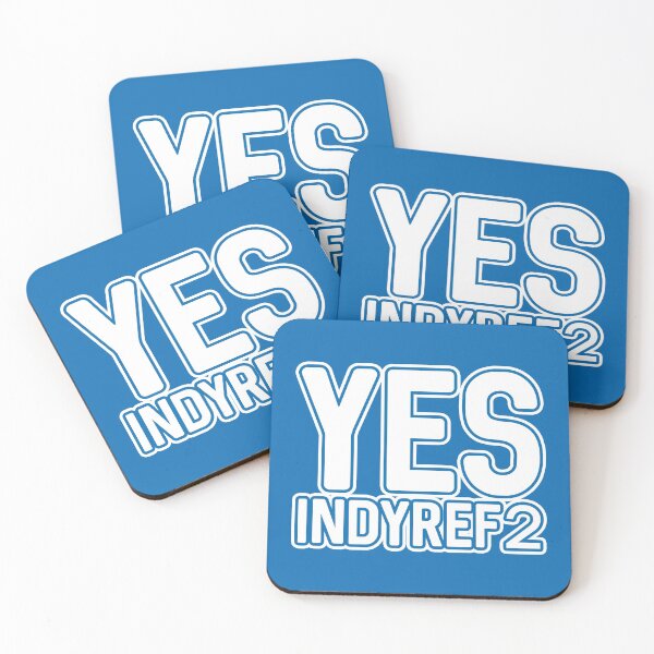 Item preview, YES INDYREF2, Scottish Independence White and Saltire Blue Layered Text Slogan designed and sold by MacPean.
