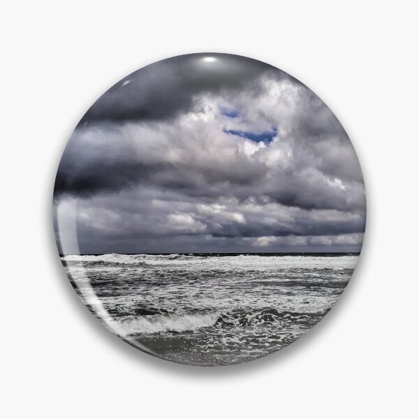 Item preview, Dark Ocean Dark Sky Stormy Beach Day Coastal Style designed and sold by Beachy.