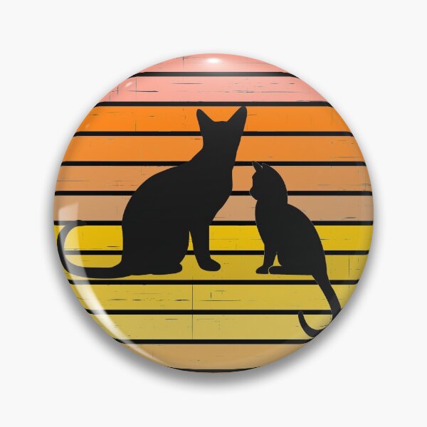 Item preview, Gato negro con colores del atardecer por la noche designed and sold by Paint84.