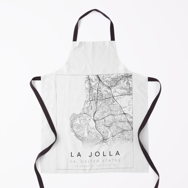 Item preview, La Jolla map minimalist in black and white designed and sold by DesireeVDA.
