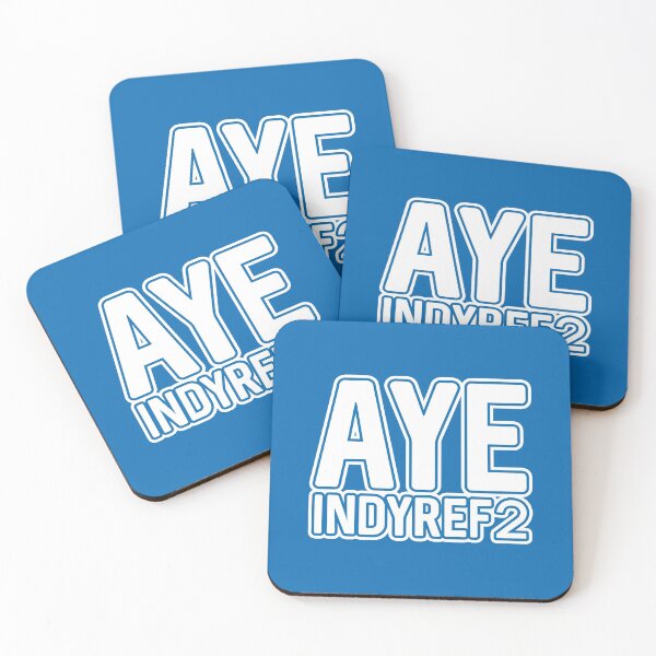 Item preview, AYE INDYREF2, Scottish Independence White and Saltire Blue Layered Text Slogan designed and sold by MacPean.