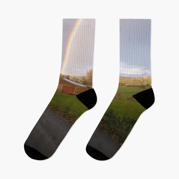 Item preview, Herve, Belgium - Double rainbow in the Liege Province. Autumn rainy day. (vertical) designed and sold by Maurizio Fabbroni.