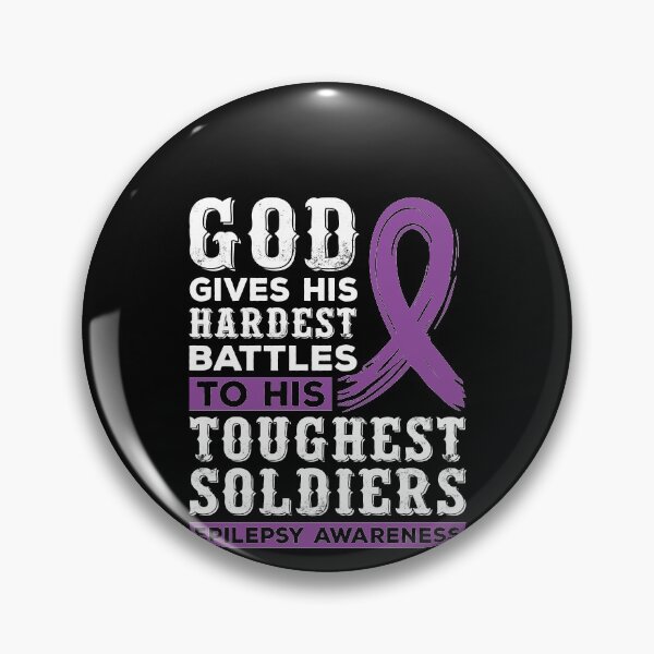 Item preview, God Gave His Hardest Battles To His Toughest Soldiers Shirt, Epilepsy Awareness Shirt, Epilepsy Warrior Shirt, Epilepsy Supporter Shirt designed and sold by aymob.