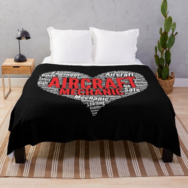 Item preview, Aircraft Mechanic Heart Shape Word Cloud Fix Airplanes print designed and sold by theodoros20.