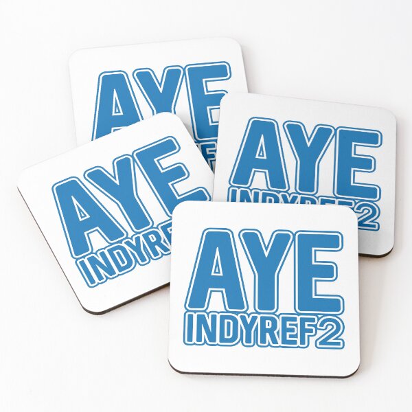 Item preview, AYE INDYREF2, Scottish Independence Saltire Blue and White Layered Text Slogan designed and sold by MacPean.