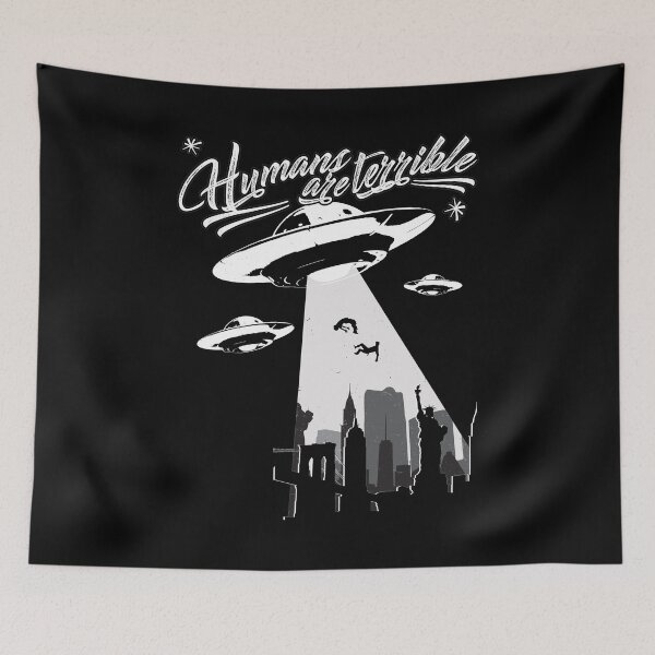 Item preview, Alien Abduction - UFO Humans are terrible Gift product designed and sold by theodoros20.