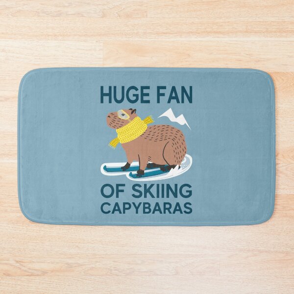 Item preview, Skiing Capybara funny quote, Huge fan of skiing capybara designed and sold by KlaraMacinka.