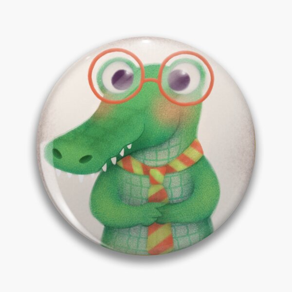 Item preview, Funny framed Crocodile, whimsical and cute designed and sold by ellastella.