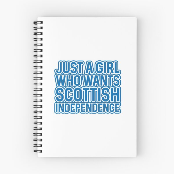 Item preview, JUST A GIRL WHO WANTS SCOTTISH INDEPENDENCE, Scottish Independence Saltire Blue and White Layered Text Slogan designed and sold by MacPean.