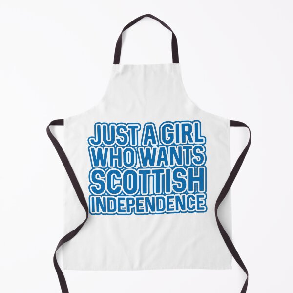 Item preview, JUST A GIRL WHO WANTS SCOTTISH INDEPENDENCE, Scottish Independence Saltire Blue and White Layered Text Slogan designed and sold by MacPean.