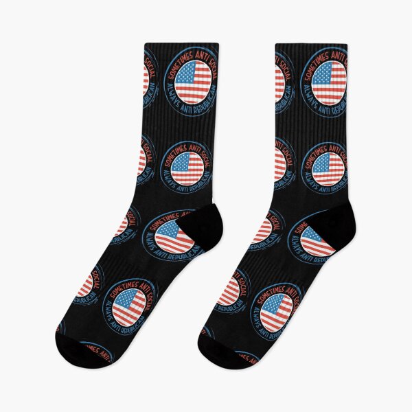 Item preview, Sometimes Anti Social Always Anti Republican! Funny | Sarcastic Political Anti Fascist Design designed and sold by HROC.