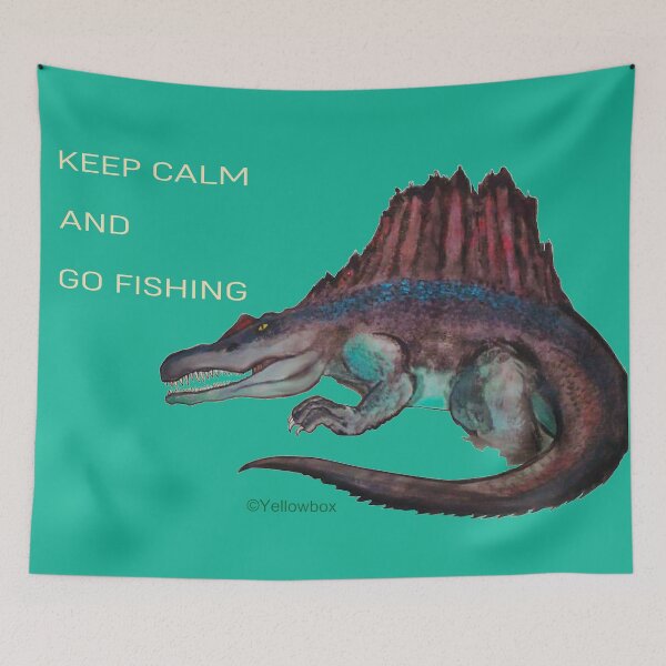 Item preview, Keep Calm And Go Fishing - Yellowbox ink painting designed and sold by twyellowbox.