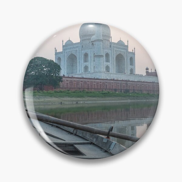 Item preview, Man Rowing Boat on Yamuna River with Taj Mahal designed and sold by Tony North.