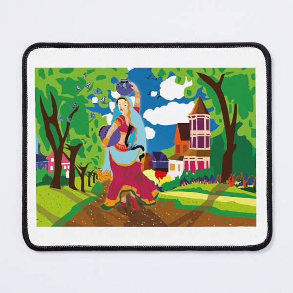 Item preview, A beautiful Indian lady roaming around a village designed and sold by deeplaxman.