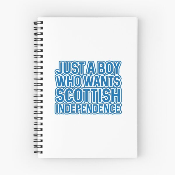 Item preview, JUST A BOY WHO WANTS SCOTTISH INDEPENDENCE, Scottish Independence Saltire Blue and White Layered Text Slogan designed and sold by MacPean.