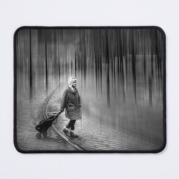 Item preview, Old Lady with Bag Crossing Tramlines designed and sold by Tony North.