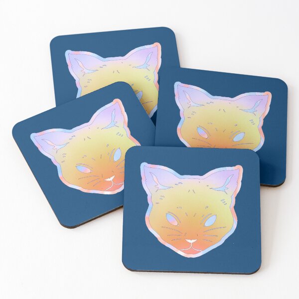 Item preview, Prismatic iridescent kitty cat designed and sold by LukjanovArt.