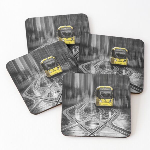Item preview, A Yellow Tram at a Stop in Manchester with ICM designed and sold by Tony North.