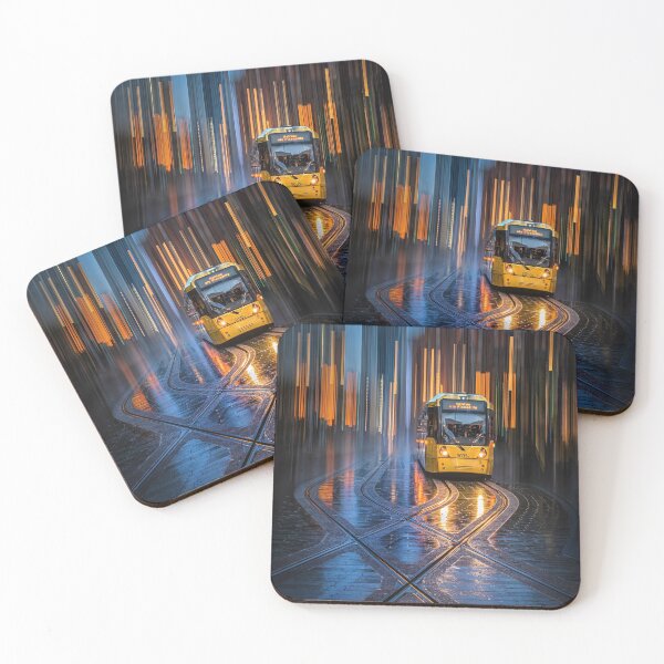 Item preview, Manchester Tram at Stop in Rain with ICM designed and sold by Tony North.