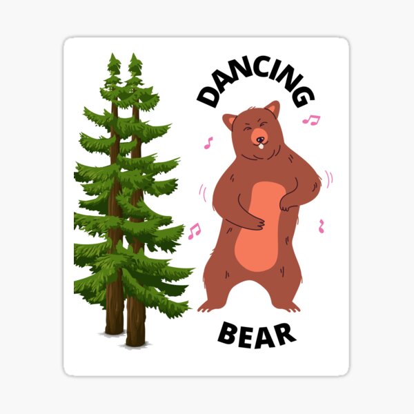 "Dancing bear" Sticker for Sale by Bingcreative Redbubble